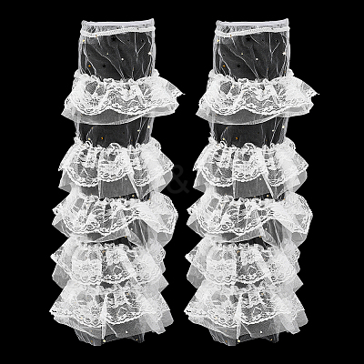 Polyester Lace Leg Sleeves AJEW-WH20080-23B-1
