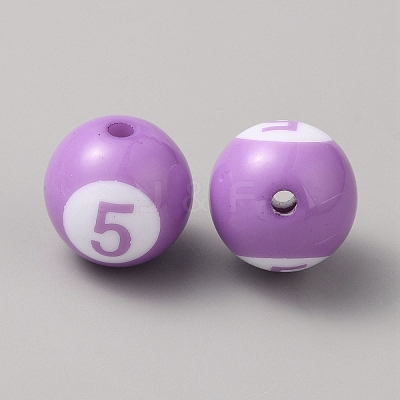 Opaque Acrylic Beads OACR-TAC0013-03G-1