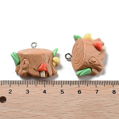 Spring Theme Opaque Resin Pendants LS-RESI-R444-04B-1