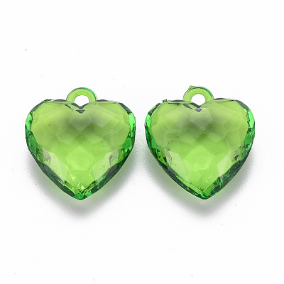 Transparent Acrylic Pendants TACR-T024-03B-925-1