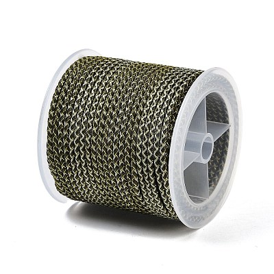 11M Polyester Braided Cord with Cotton Core & Metallic Thread OCOR-Z006-01-28-1