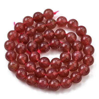 Natural Strawberry Quartz Beads Strands G-L621-B09-8mm-1