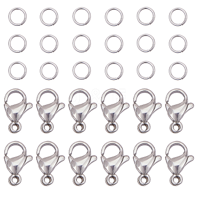 304 Stainless Steel Lobster Claw Clasps STAS-PH0019-50P-1