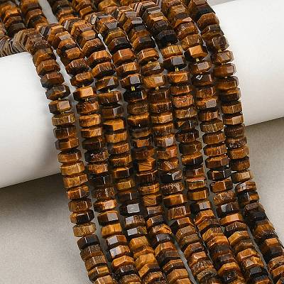 Natural Tiger Eye Beads Strands G-G317-A27-3X6MM-1