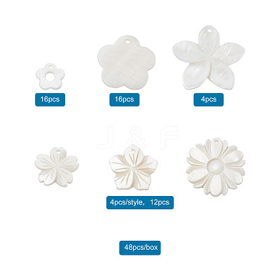 Natural Freshwater Shell Pendants SSHEL-KS0001-01-1
