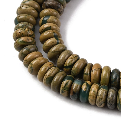 Natural Verdite Stone Beads Strands G-L624-H08-6x2mm-1