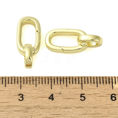 Brass Spring Gate Rings KK-B089-17G-1