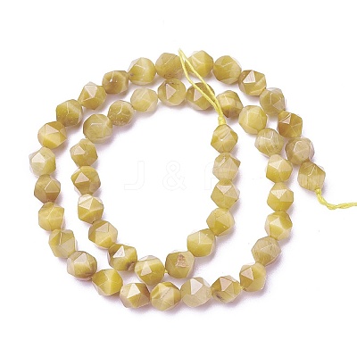 Natural Tiger Eye Beads Strands G-P424-A02-6mm-1