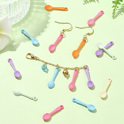 100Pcs Opaque Acrylic Pendants OACR-YW0001-96-1