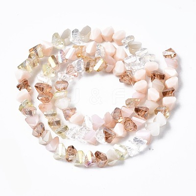 Electroplate Glass Beads Strands EGLA-N002-06I-1