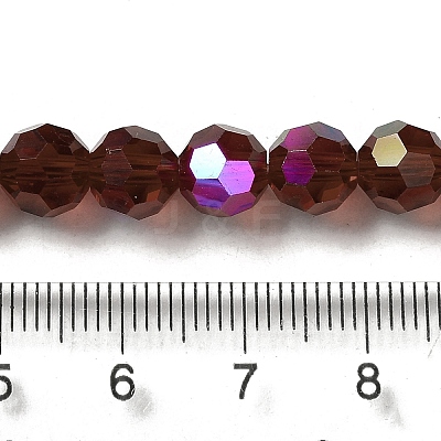 Electroplate Transparent Glass Beads Strands EGLA-A035-T8mm-L02-1