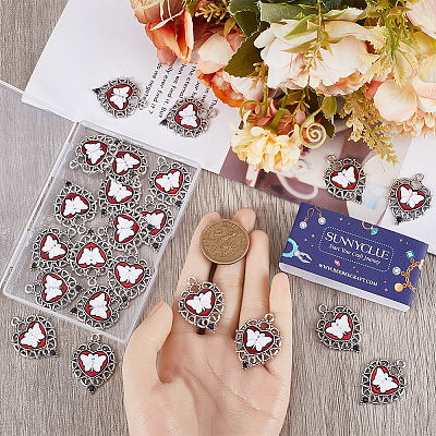 24Pcs Alloy Enamel Pendants ENAM-SC0007-74-1