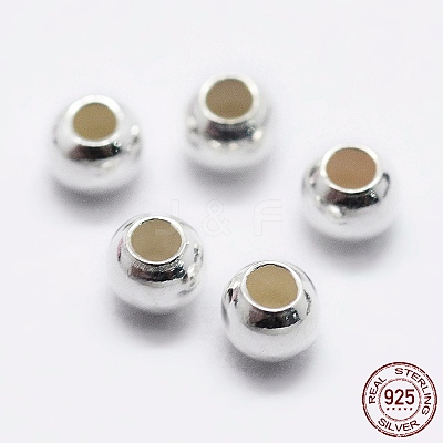 925 Sterling Silver Beads STER-K167-026B-S-1