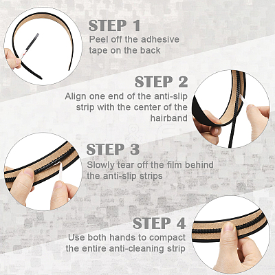 10Pcs Resin Firm Headband Non-slip Strip FIND-SP0020-62-1