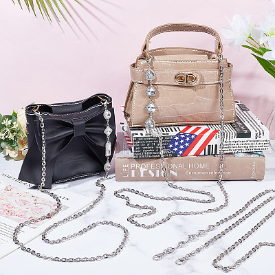 3Pcs 3 Style Alloy Cable Chain Bag Straps FIND-WR0009-16-1