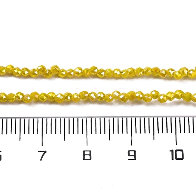 Transparent Electroplate Glass Beads Strands EGLA-H107-01A-B06-1