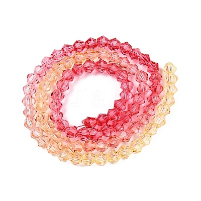 Gradient Color Baking Paint Glass Bead Strands X1-DGLA-A039-T2mm-A03-1