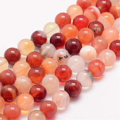 Natural Carnelian Bead Strands G-K153-B20-6mm-1