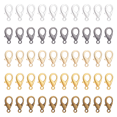 100Pcs 5 Colors Zinc Alloy Lobster Claw Clasps FIND-GA0008-18-1