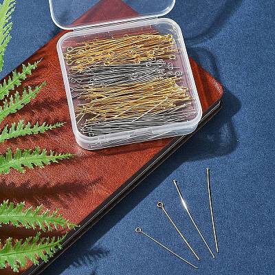 304 Stainless Steel Flat Head Pins & Eye Pins STAS-FS0001-58-1