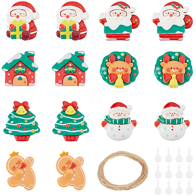 Christmas Resin Cabochons RESI-SC0005-76-1