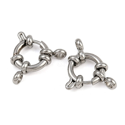 304 Stainless Steel Spring Ring Clasps STAS-B095-03P-01-1