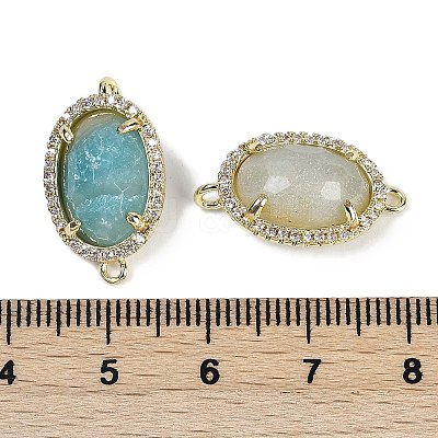 Natural Flower Amazonite Faceted Oval Links G-B126-07G-15-1