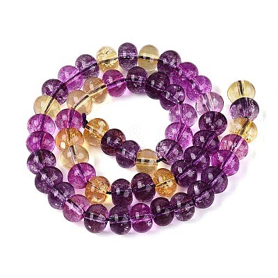 Crackle Transparent Glass Beads Strands GLAA-N074-02B-13-1