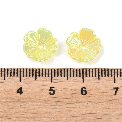 UV Plating Opaque Acrylic Bead Cap OACR-K001-41B-1