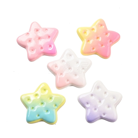 Gradient Color Opaque Resin Imitation Food Decoden Cabochons RESI-S04-05-1