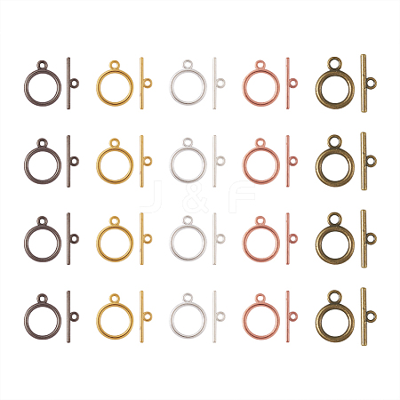 Tibetan Style Alloy Toggle Clasps TIBE-BT0001-04-1