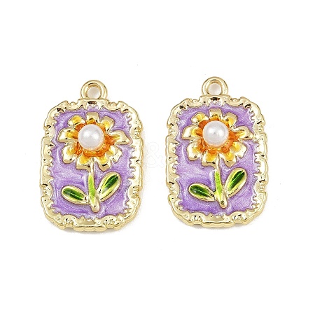 Alloy Enamel Pendants PALLOY-P311-01C-G-1