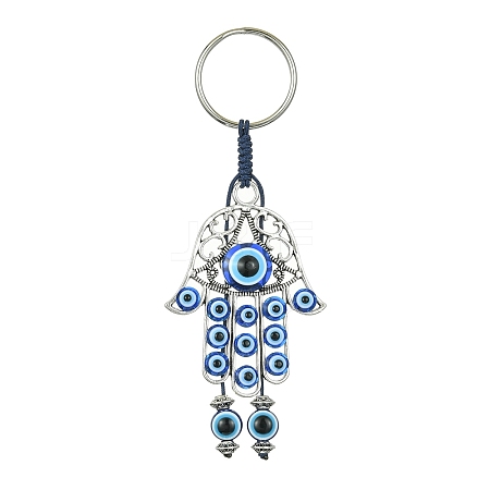 Alloy with Resin Evil Eye Charms Keychains KEYC-JKC00619-02-1