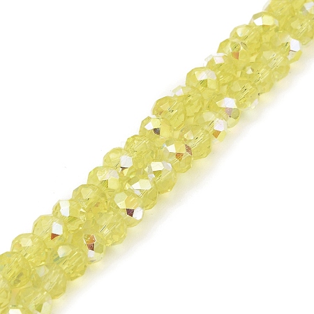 Baking Painted Transparent Glass Beads Strands DGLA-A034-J6mm-B05-1