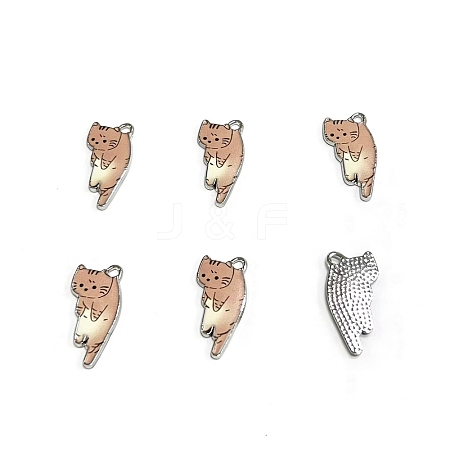 Printed Alloy Enamel Pendants ENAM-N063-01E-P01-1