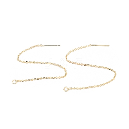 Rack Plating Brass Stud Earring Findings LS-KK-E081-01G-1