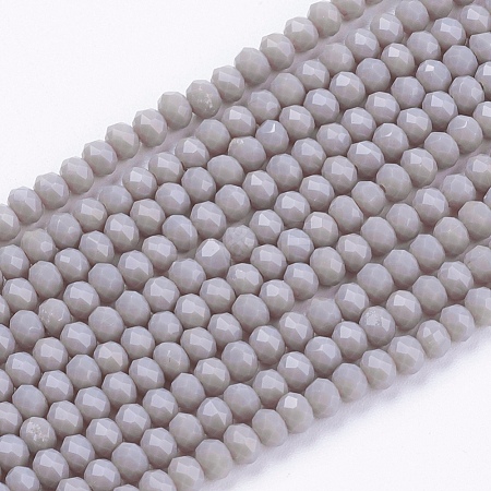 Opaque Solid Color Glass Bead Strands GLAA-F076-A07-1