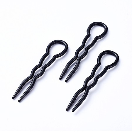 Plastic Hair Forks Sets OHAR-WH0016-16B-1