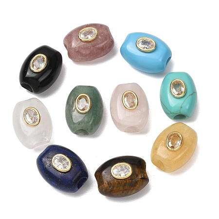 Natural & Synthetic Mixed Gemstone European Beads GG-CBA9389-01-1