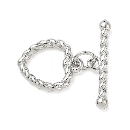 Brass Toggle Clasps KK-CBA42CA-01D-P-1
