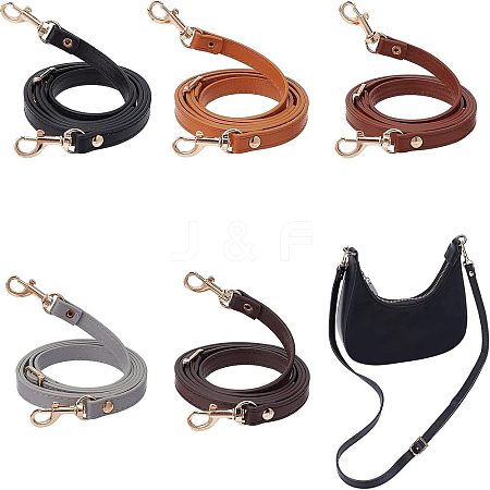 CHGCRAFT 5Pcs 5 Colors Adjustable PU Imitation Leather Bag Straps FIND-CA0005-03-1