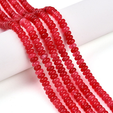 Dyed Natural White Jade Beads Strands X-G-T139-57A-09-1