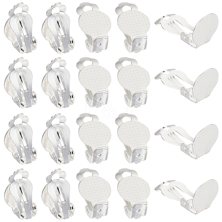 SUNNYCLUE 40Pcs 304 Stainless Steel Clip-on Earring Findings STAS-SC0008-39S-1