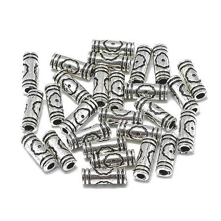 Thailand 925 Sterling Silver Tube Beads STER-T002-18AS-1