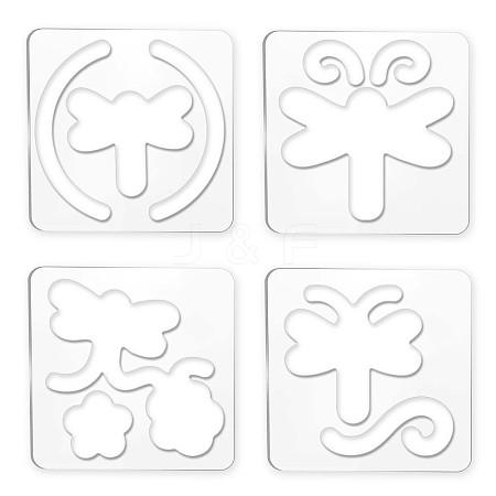 Acrylic Earring Handwork Template TOOL-WH0152-008-1