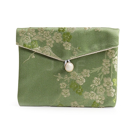 Cloth Embroidery Flower Jewelry Storage Pouches Envelope Bags PW-WG49783-20-1