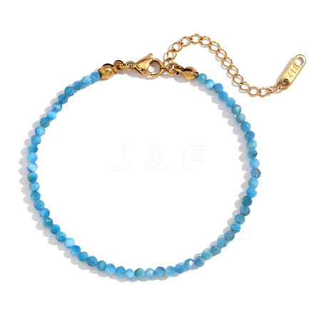 Natural Apatite Beaded Bracelets for Women PW7848-2-1