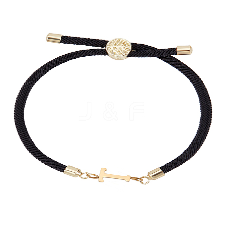 1Pc Adjustable Nylon Cord Slider Bracelets for Women BJEW-LP0001-32T-01-1