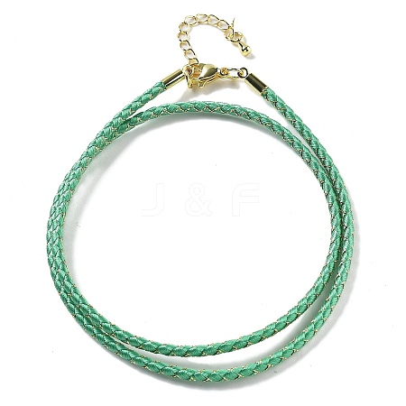 Polyester Cord Braided Necklace Makings MAK-L043-03G-28-1