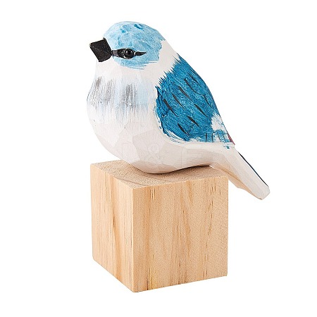 Wooden Azure Tit and Block Ornaments JX684A-1